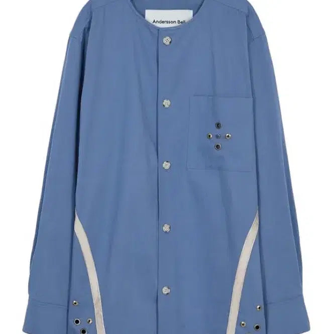 [BUNJANG] Andersson Bell Eyelet Patch Colorless Shirt Blue / 앤더슨벨 아일렛 패치 컬러리스 셔츠 블루