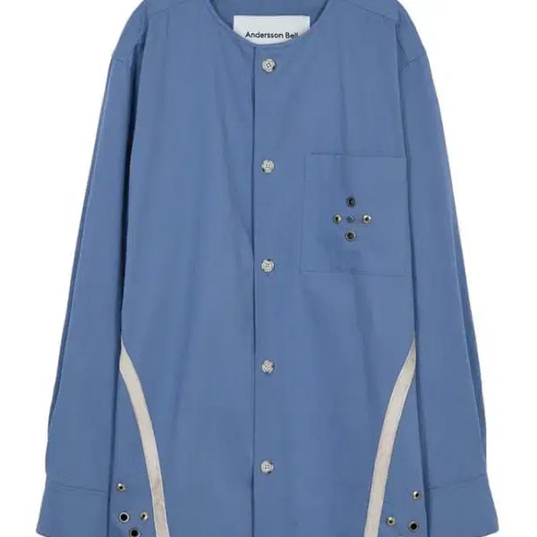 [BUNJANG] Andersson Bell Eyelet Patch Colorless Shirt Blue / 앤더슨벨 아일렛 패치 컬러리스 셔츠 블루