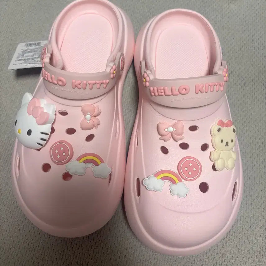 [BUNJANG] Sanrio Hello Kitty Pink Sandals Slippers (250mm) / 산리오 헬로키티 핑크 샌들 슬리퍼 크록스 250