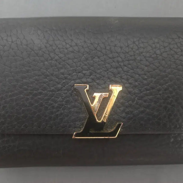 [BUNJANG] Louis Vuitton Wallet Black Leather / 루이비통 지갑 블랙