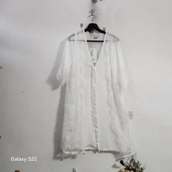 [BUNJANG] White Lace Cardigan / 화이트 레이스 가디건