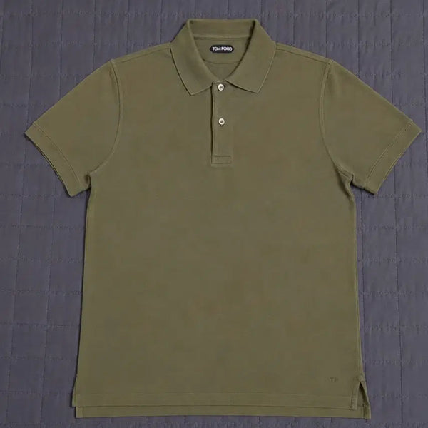 [BUNJANG] Tom Ford Cotton Polo Shirt Khaki (Size 48) / 톰포드 코튼 폴로 카라티셔츠 카키 (48)