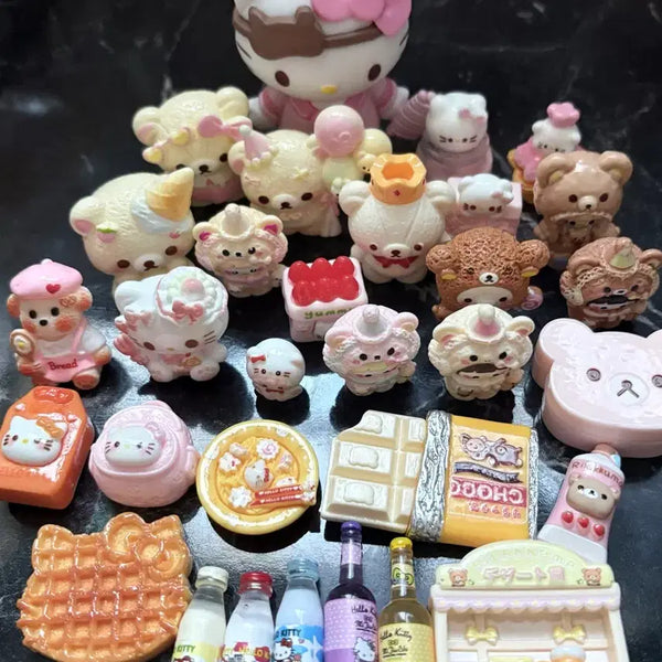 [BUNJANG] Sanrio Hello Kitty & Rilakkuma Miniature Bundle Set / 오늘만 할인) 키티,리락쿠마 미니어처 일괄판매