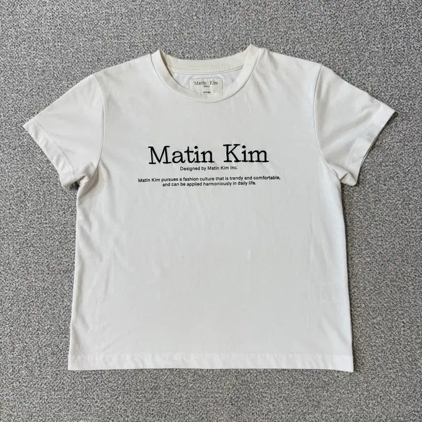 [BUNJANG] Matinkim Short Sleeve Crop T-Shirt / 마뗑킴 반팔 크롭티