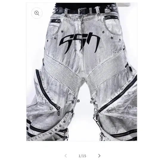 [BUNJANG] Satsunnight Heavy Duty Denim Jeans (Polluted White) / Satsunnight 헤비듀티 데님