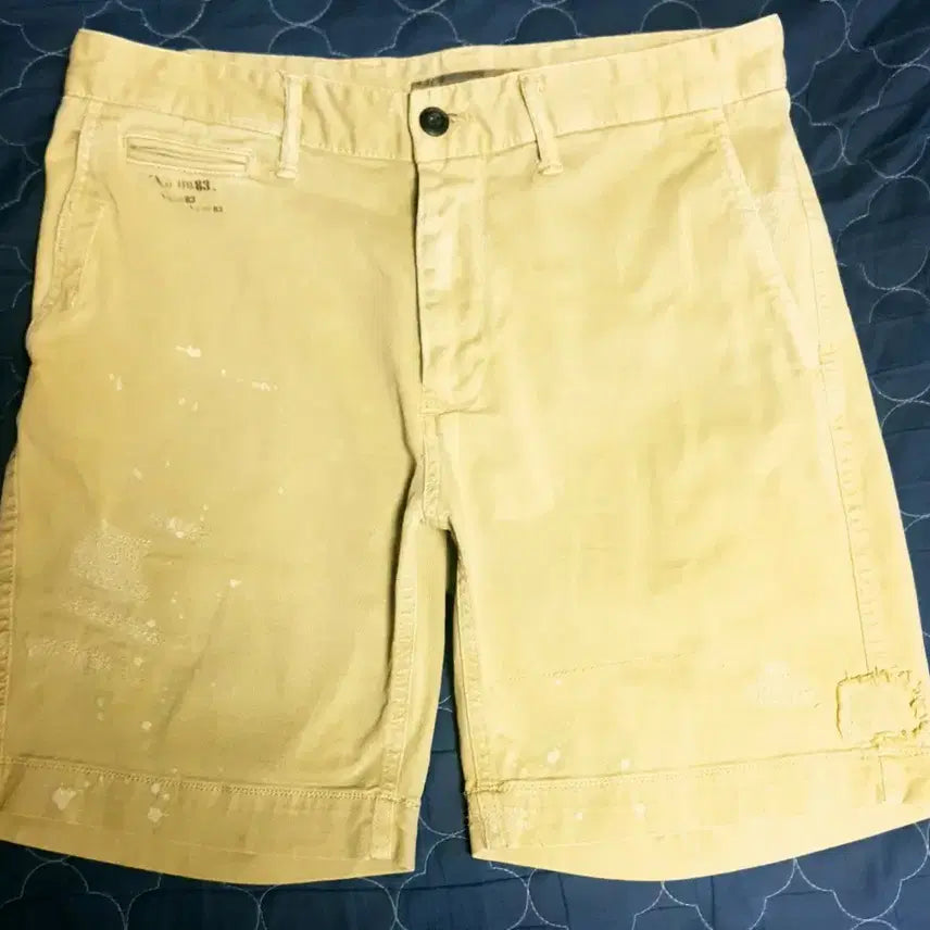[BUNJANG] Zara Homme No.0083 Damage Stretch Chino Shorts Beige (34) / 자라 옴므 no.0083 데미지 스트레치 치노 쇼츠팬츠 베이지 (34)