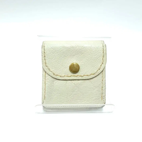 [BUNJANG] FEU D'UN PHARF Washed Leather Stitch Bifold Wallet CREAM / FEU D'UN PHARF 퓨든파프 가죽 워싱 스티치 반지갑 B809