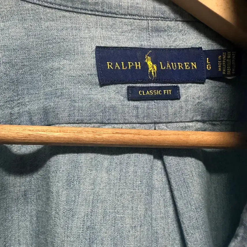 [BUNJANG] Ralph Lauren Classic Fit Chambray Shirt L / 랄프로렌 클래식 핏 샴브레이 셔츠 L