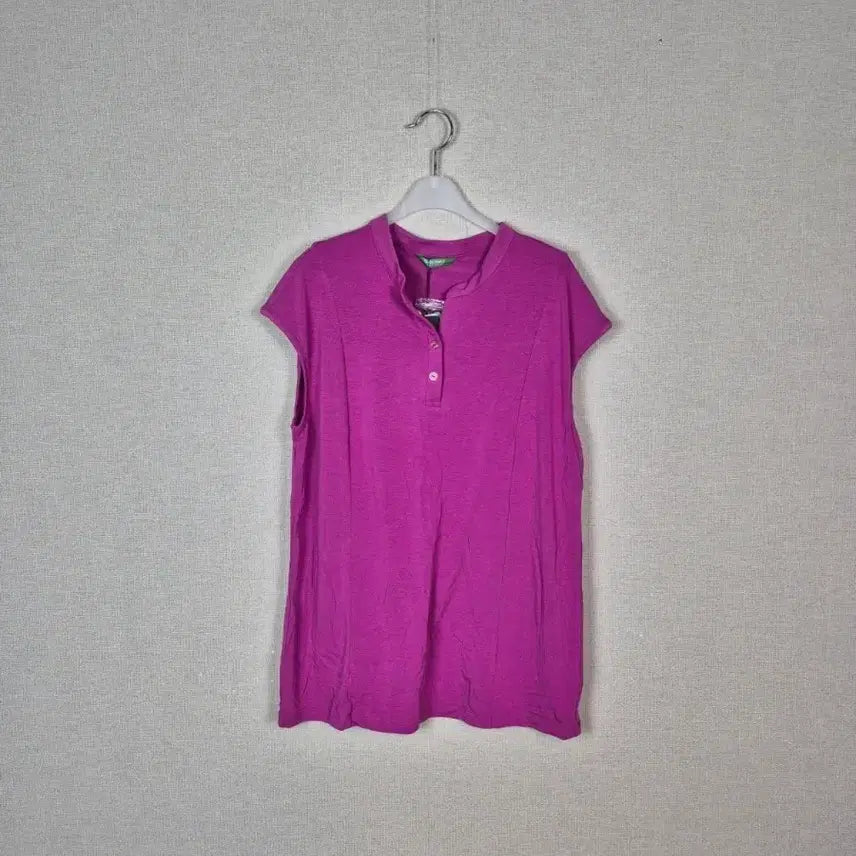 [BUNJANG] Crocodile Women's Magenta Short-Sleeve T-Shirt Size 105 / (#105/택O새상품)레이온68% 크로커다일 마젠타색 반팔 티셔츠