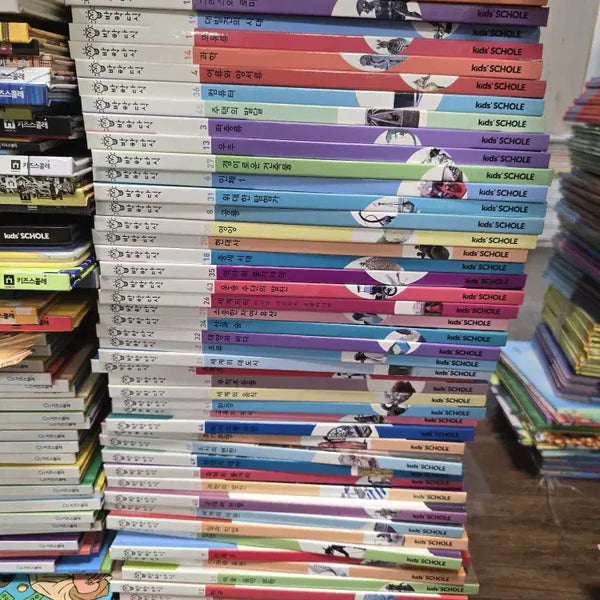 [BUNJANG] Kids' Scholé 'Pak Hak Da Sik' 50-Volume Set Children's Books (Used) / 박학다식 키즈스콜레 50권 세트 어린이책 중고책