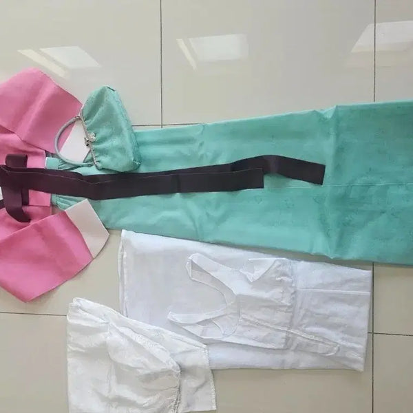 [BUNJANG] Korean Traditional Hanbok Set Pink/Mint Size 77 / 한복 세트 핑크/민트