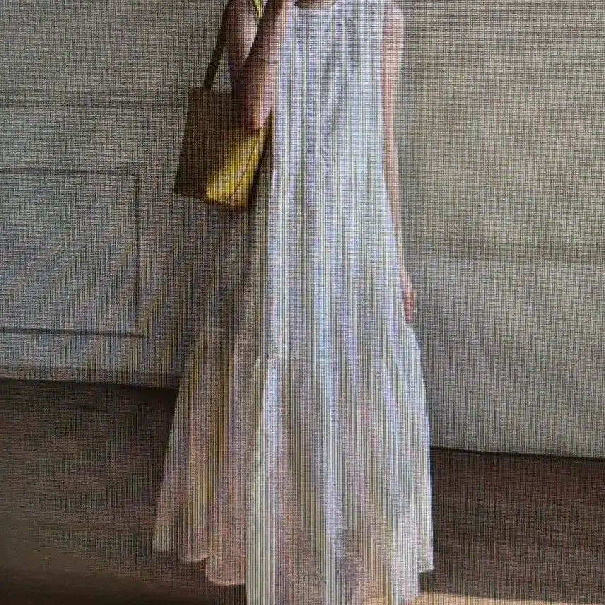 [BUNJANG] Sleeveless Maxi Dress Ivory / (해외배송)민소매 롱 원피스 아이보리