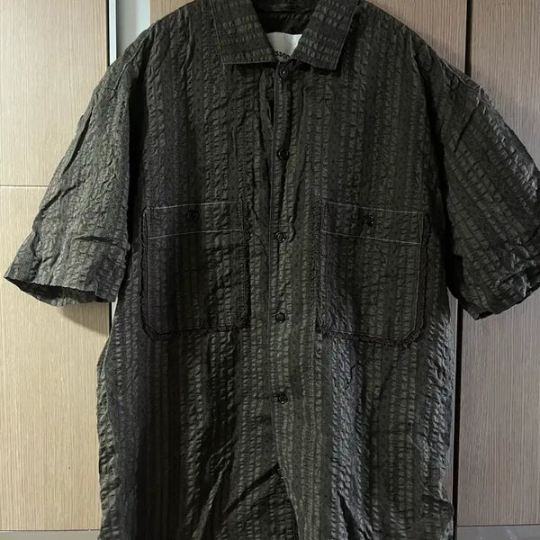 [BUNJANG] Andersson Bell Gordon Open Collar Shirt Brown S / 앤더슨벨 고든 오픈 카라 셔츠 브라운 S 팝니다