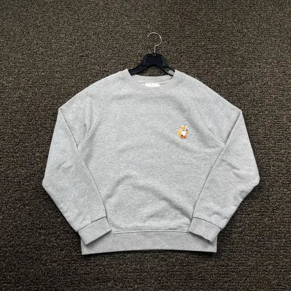 [BUNJANG] Maison Kitsuné Fox Head Grey Sweatshirt / 메종키츠네 폭스헤드 그레이 맨투맨