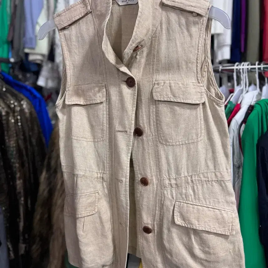 [BUNJANG] Beanpole Linen Vest Size 90 / 빈폴 린넨 베스트 90