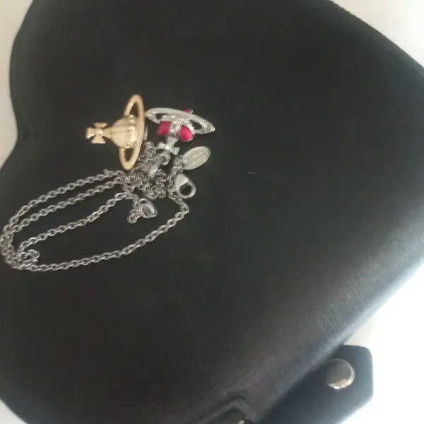[BUNJANG] Vivienne Westwood Heart Chain Crossbody Bag / 비비안웨스트우드 하트체인 크로스백
