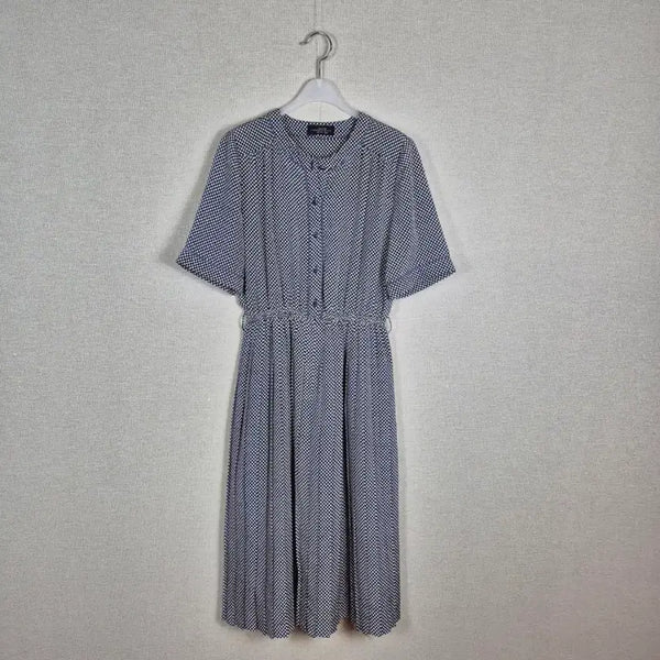 [BUNJANG] Navy Polka Dot Dress / (#66,77추천)깔끔한 네이비 도트 원피스