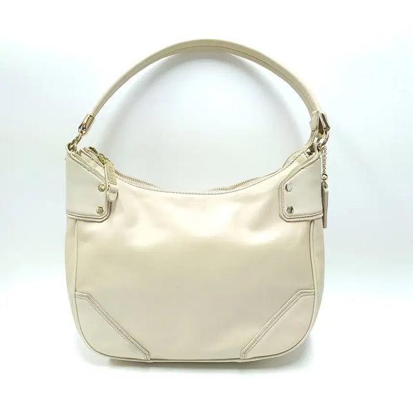 [BUNJANG] Cole Haan Retro Cream Leather Studded Hobo Shoulder Bag / COLE HAAN 콜한 레트로 크림 가죽 스터드 호보백 숄더백 B827