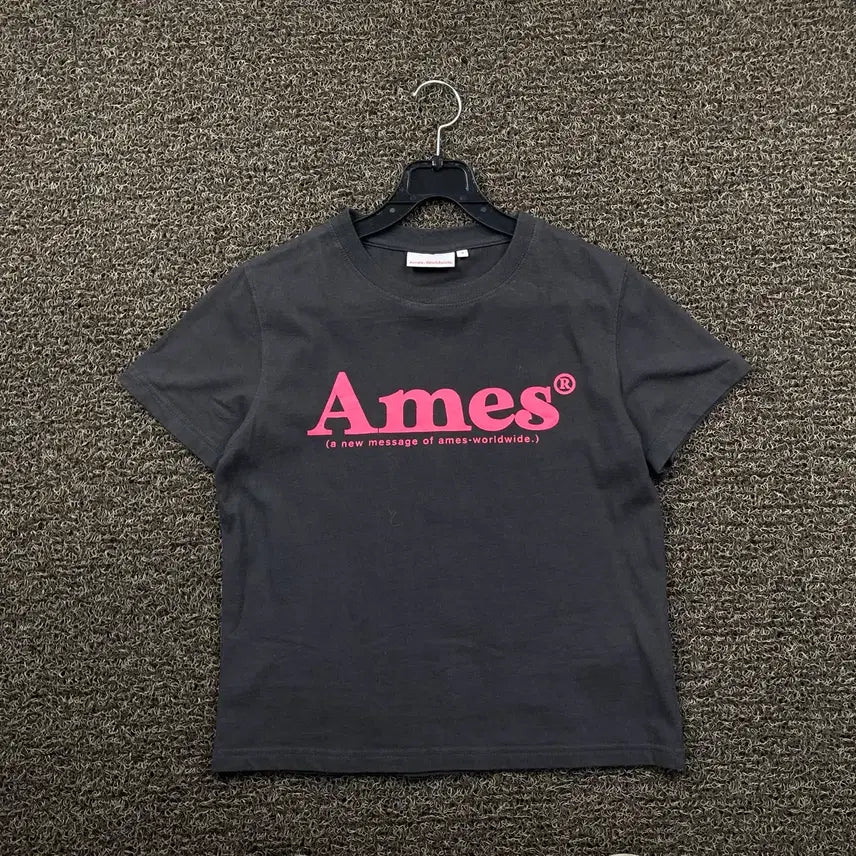 [BUNJANG] Ames Charcoal Short Sleeve T-Shirt / Ames 차콜 반팔 티셔츠
