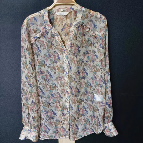 [BUNJANG] Roem See-through Chiffon Blouse Size 55 / 진짜만원 로엠 시스루쉬폰 55 블라우스