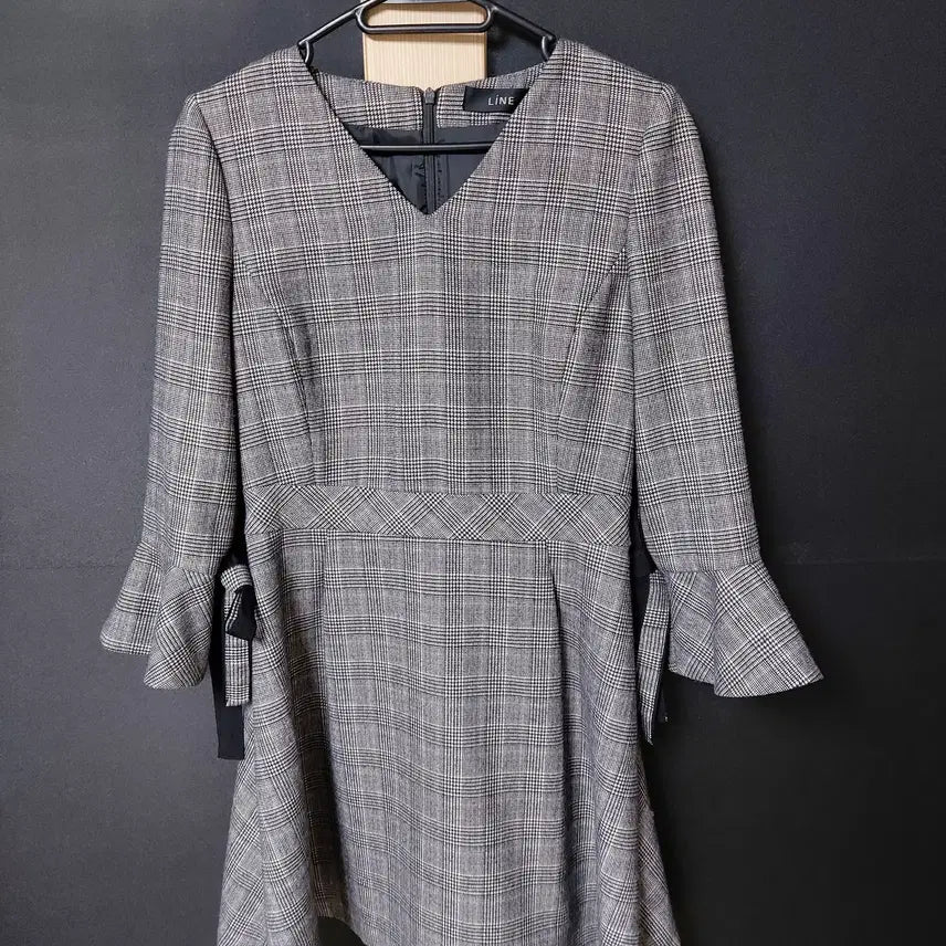 [BUNJANG] LINE Brand 55 Mini Dress - Gray / 진짜만원 라인 55 미니원피스 그레이