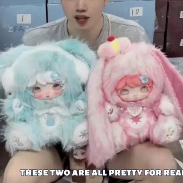 [BUNJANG] Lucy Luckyrabbit 800% Mint & Pink Plush Set / (풀구성) 루시 럭시래빗 800 민트, 핑크
