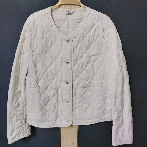 [BUNJANG] TOPTEN 95 Quilting Padding Vest Beige / 진짜만원 탑텐 95 퀼팅패딩 베이지