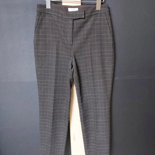 [BUNJANG] LIST Brown Checked Slim Fit Slacks Pants (Size 55) / 진짜만원 LIST 55 기모팬츠 브라운