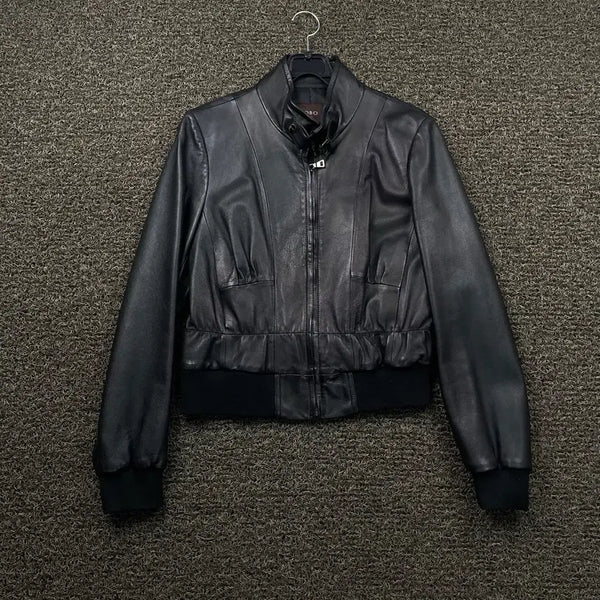 [BUNJANG] Vintage Lambskin Leather Jacket / Vintage 양가죽 레더 자켓
