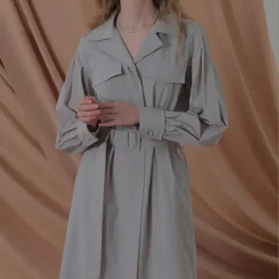[BUNJANG] Shirt Coat Midi Dress / 셔츠코트형원피스