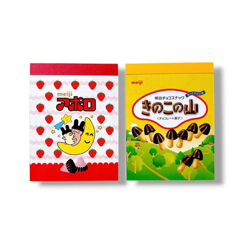 [BUNJANG] Meiji Apollo Kinoko no Yama Mini Memo Pad / 메이지 아폴로 키노코노야마 초코송이 미니 메모지
