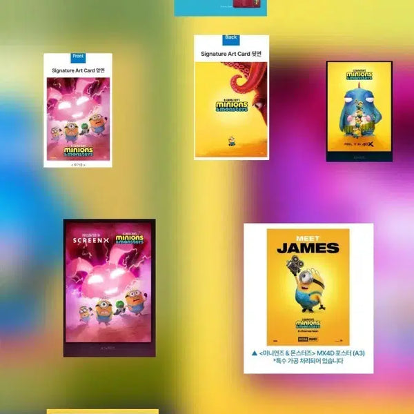 [BUNJANG] Minions & Monsters Signature Set, Poster Set, Phone Strap Set / 미니언즈 & 몬스터즈 시그니처4종,포스터4종,폰스트랩 세트 판매