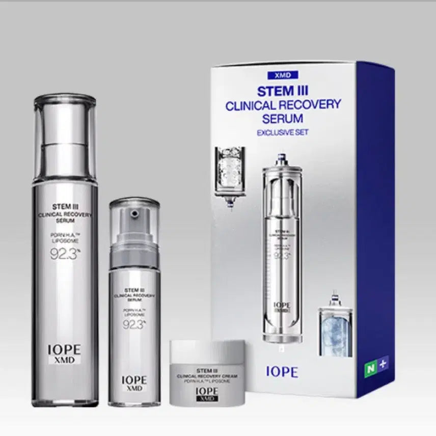 [BUNJANG] IOPE Stem 3 Clinical Recovery Serum 50ml + 15ml & Cream 15ml Set / 아이오페스템3 클리니컬 리커버리 세럼 50+15+크림15ml