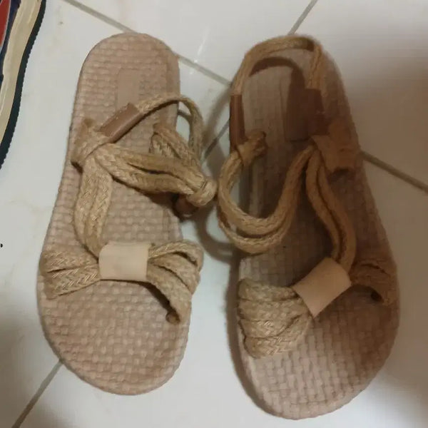 [BUNJANG] Women's Beige Strappy Sandals / 샌들 베이지/240.245