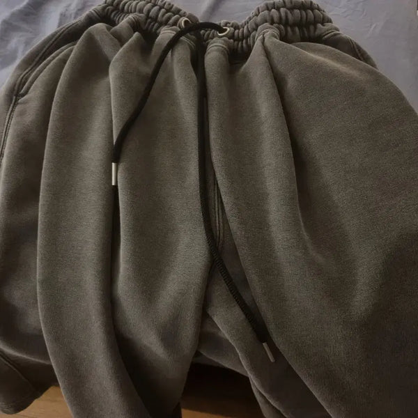 [BUNJANG] Looker Code One Cut Half Sweat Pants Grey / 로커드 원컥 하프 스웻 팬트 그레이