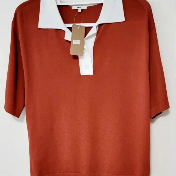 [BUNJANG] JAJU Collar Knit T-Shirt - Size L / [새상품]JAJU 카라 니트 L 사이즈