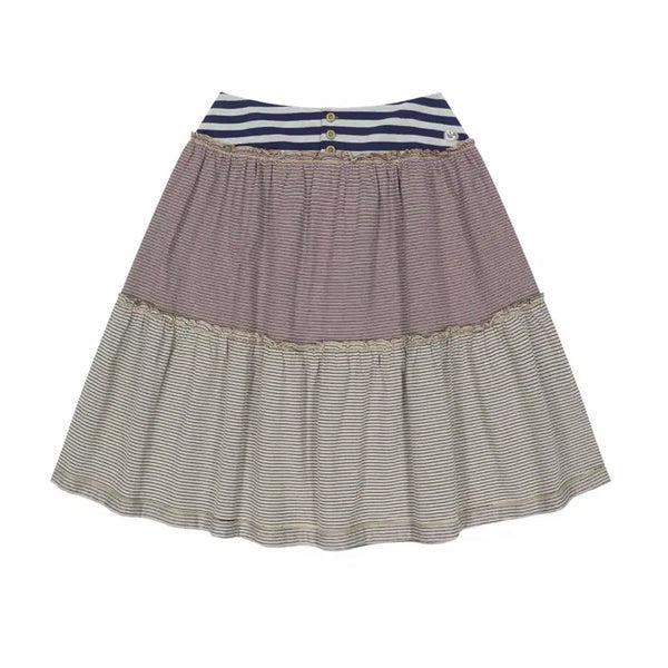 [BUNJANG] Koiseo Colored Stripe Midi Skirt - Grey Beige / 코이세이오 컬러드 스트라이프 미디 스커트 그레이 베이지 2