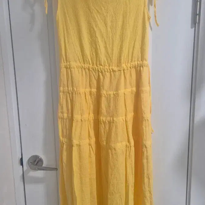 [BUNJANG] Yellow Tiered Maxi Dress / 새상품-옐로우 롱 캉캉원피스