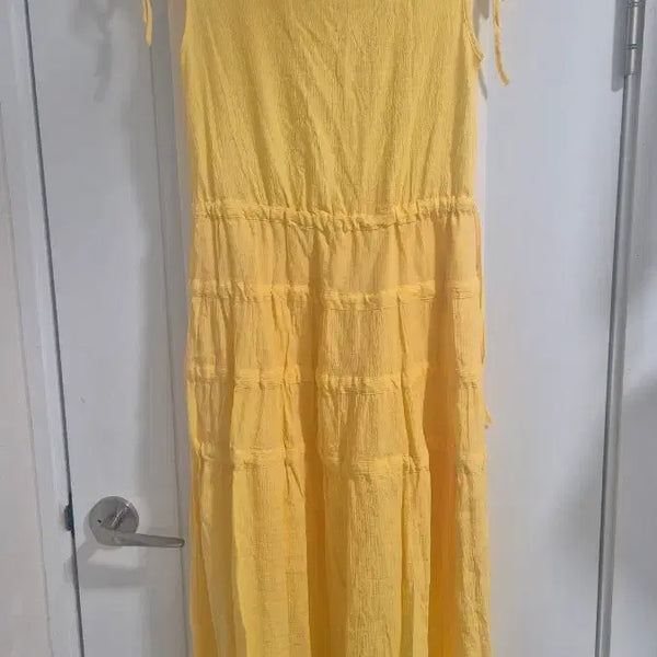 [BUNJANG] Yellow Tiered Maxi Dress / 새상품-옐로우 롱 캉캉원피스