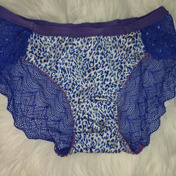 [BUNJANG] Purple Leopard Print Lace Lingerie Panties (Used) / 호피 무늬 란제리 팬티 보라색 레이스 중고