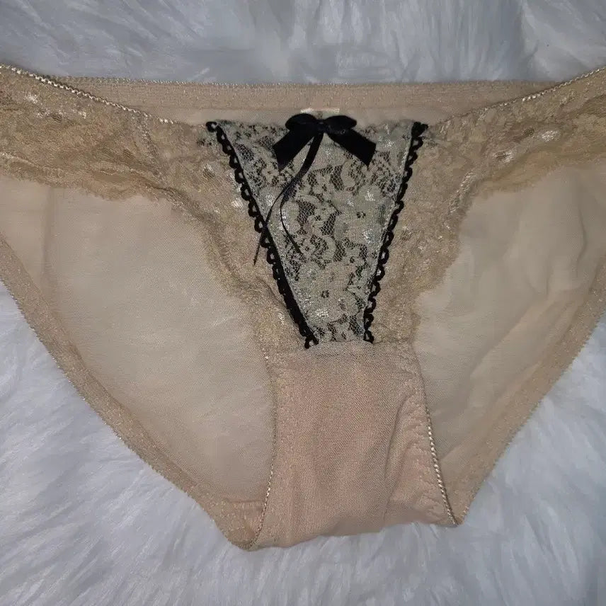 [BUNJANG] Beige Lace Underwear / 레이스 속옷 베이지 중고