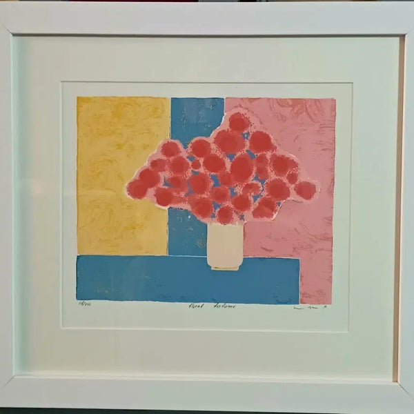 [BUNJANG] Modern Original Print 'Floral Fortune' Framed Painting / 서양화 액자 모던한 오리지널 판화 '꽃의 행운'