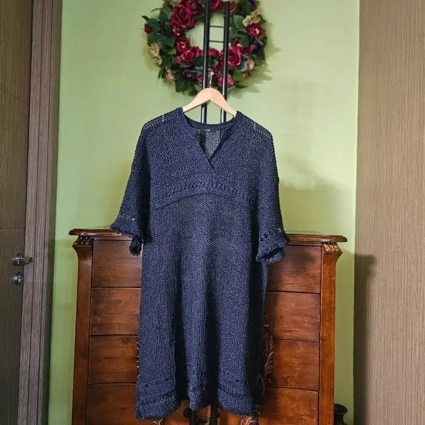 [BUNJANG] System Ethnic Knit Dress / 시스템 에스닉풍 니트원피스