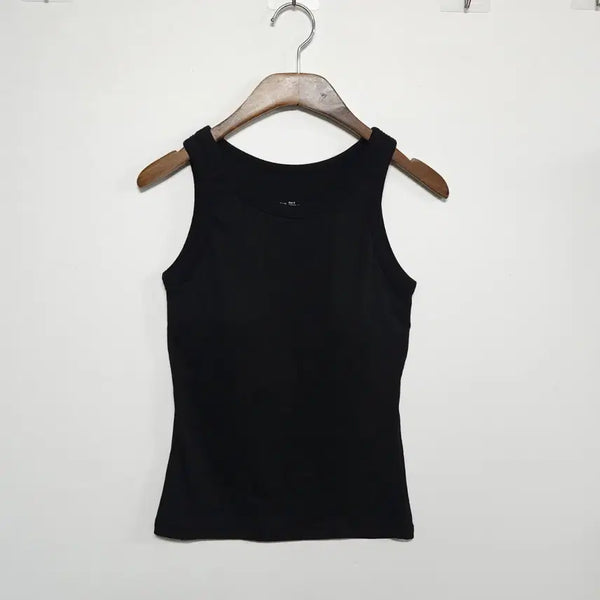 [BUNJANG] RE,MOVE Basic Slim Fit Sleeveless Black / 리무브(RE,MOVE) 베이직 슬림핏 나시 블랙