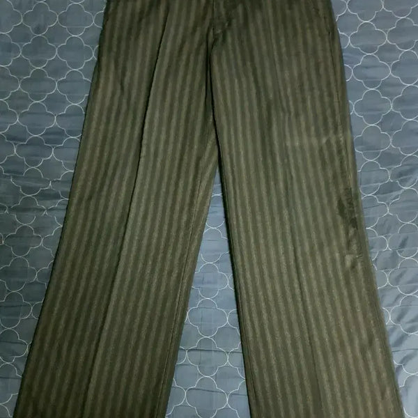 [BUNJANG] Kenzo Homme 00s Pinstripe Semi-Flare Work Chino Pants Dark Grey / 겐조 옴므 00s 핀스트라이프 세미플레어 워크 치노팬츠 다크그레이(33)