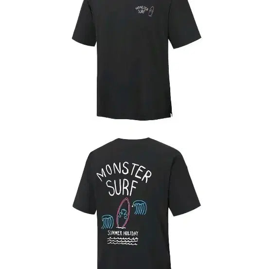 [BUNJANG] Black Monster Fit Monster Surfing Short Sleeve Rashguard / 블랙몬스터핏 몬스터서핑 래쉬가드 숏슬리브