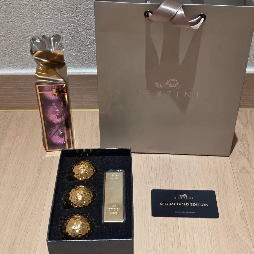 [BUNJANG] Gold Bar Golf Ball & Marker Gift Set / 황금 골프공 골드바 골프선물세트 홀인원선물