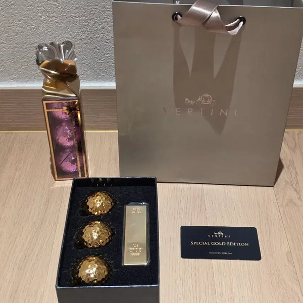 [BUNJANG] Gold Bar Golf Ball & Marker Gift Set / 황금 골프공 골드바 골프선물세트 홀인원선물