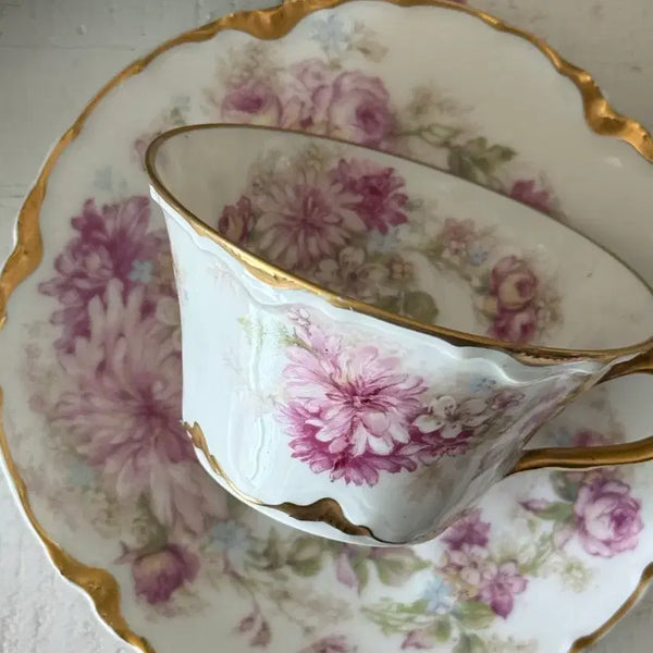 [BUNJANG] Haviland France Occasion Teacup and Saucer Set / 프랑스 하빌랜드 오시잔
