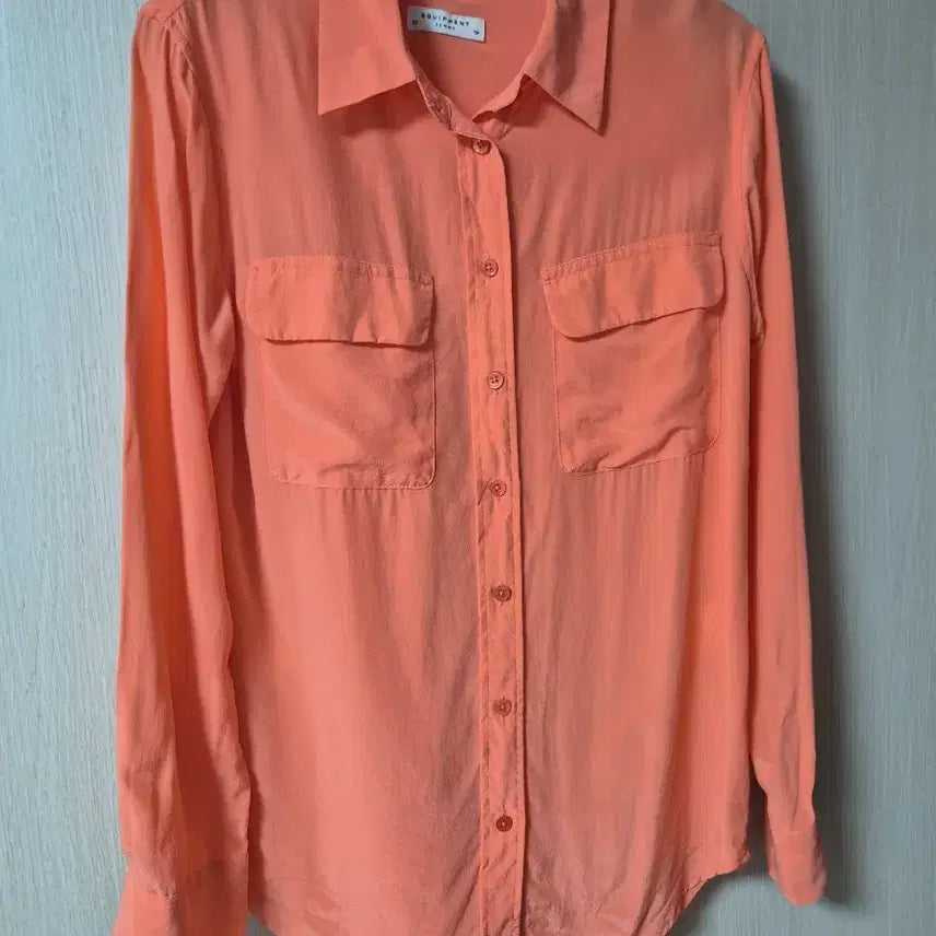 [BUNJANG] Equipment Silk Shirt Blouse XS Coral Orange / (정품) 이큅먼트 실크 셔츠 블라우스 xs